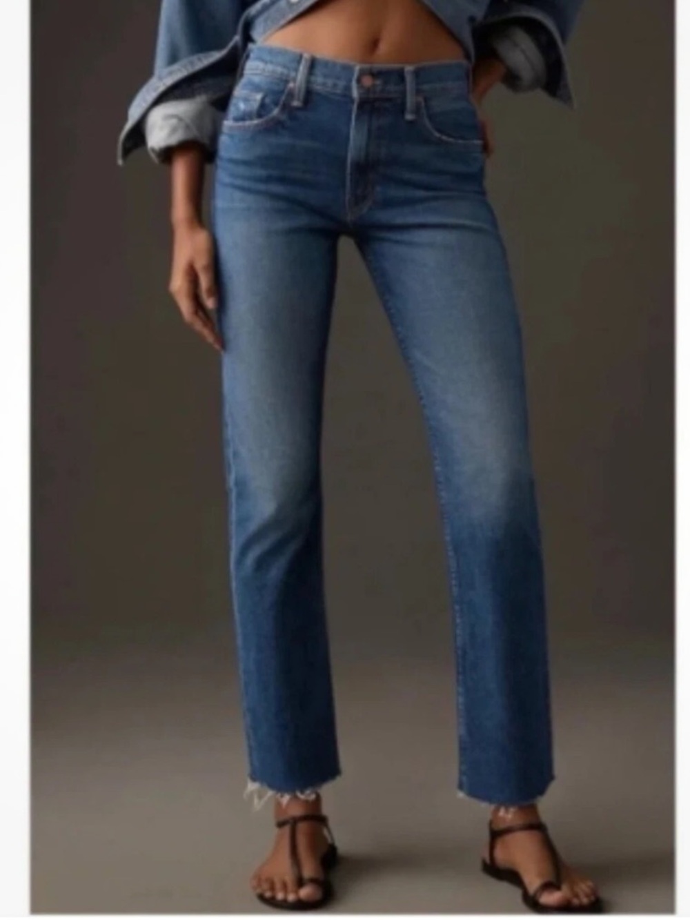 MOTHER The Mid Rise Ankle Fray in Local Charm Size 27